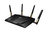 Asus RT-AX88U Gaming Router (Ai Mesh WLAN System, WiFi 6 AX6000, Gaming Engine, 8x Gigabit LAN Link...