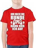 Sprüche Kind - Nur noch eine Runde - 152 (12/13 Jahre) - Rot - Coole Shirts für Jungs - F130K -...