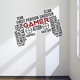 Pro Gamer - Wand-Aufkleber, Gaming Controller, Aufkleber für Spiele, Schlafzimmer, Man-Cave, Vinyl,...